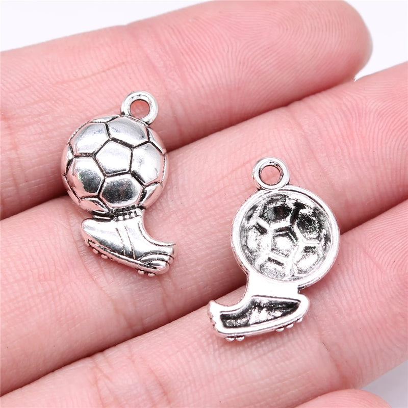 100pcs Football Shoes Charms for DIY Jewelry Making