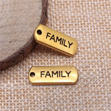 100pcs 21x8mm Family Tag Charm Pendant for Jewelry Making
