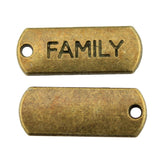 100pcs 21x8mm Family Tag Charm Pendant for Jewelry Making