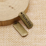 100pcs 21x8mm Charm Fearless Tag Fearless Tag Charm Fearless Tag Pendant
