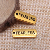 100pcs 21x8mm Charm Fearless Tag Fearless Tag Charm Fearless Tag Pendant