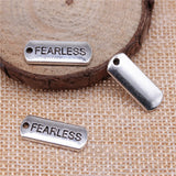 100pcs 21x8mm Charm Fearless Tag Fearless Tag Charm Fearless Tag Pendant
