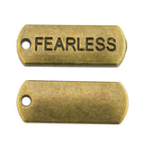 100pcs 21x8mm Charm Fearless Tag Fearless Tag Charm Fearless Tag Pendant