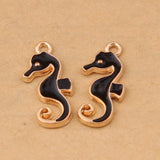 100pcs 22*10mm Little Hippocampus Dripping Pendant DIY Earrings Q Version