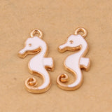 100pcs 22*10mm Little Hippocampus Dripping Pendant DIY Earrings Q Version