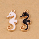 100pcs 22*10mm Little Hippocampus Dripping Pendant DIY Earrings Q Version