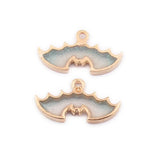 100pcs Bat Alloy Jewelry Accessories Animal Drops Oil Pendant