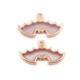 100pcs Bat Alloy Jewelry Accessories Animal Drops Oil Pendant