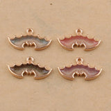 100pcs Bat Alloy Jewelry Accessories Animal Drops Oil Pendant