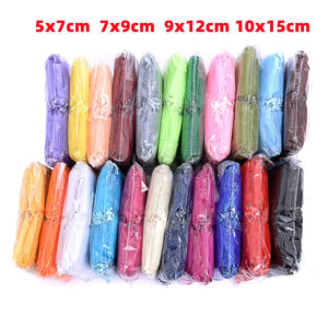 100pcs Organza Bags 22 Colors Jewelry Packaging Display Pouches