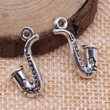 100pcs Saxophone Charms For Jewelry Making - 22x11mm Saxophone Charms