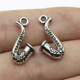 100pcs Saxophone Charms For Jewelry Making - 22x11mm Saxophone Charms