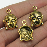 100pcs Buddha Head Pendants 22x15mm Antique Silver/Bronze Charm