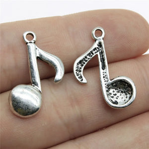 100pcs Musical Note Pendant Charms For Jewelry Making