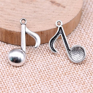 100pcs Musical Note Pendant Charms For Jewelry Making