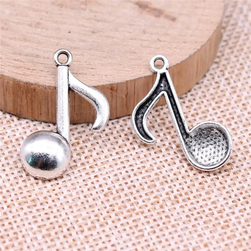 100pcs Musical Note Pendant Charms For Jewelry Making