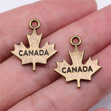 100pcs Canada Maple Leaf Charm Pendant DIY Jewelry Findings