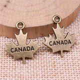 100pcs Canada Maple Leaf Charm Pendant DIY Jewelry Findings