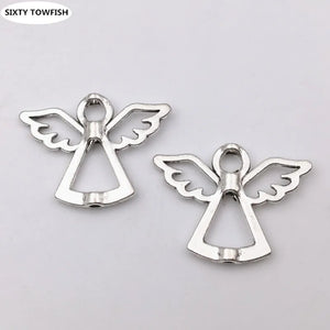 100pcs Angel Charms Pendant Antique Silver Jewelry Findings