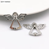 100pcs Angel Charms Pendant Antique Silver Jewelry Findings
