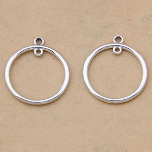 100pcs Alloy Circle Pendant Necklace Earring Set