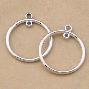 100pcs Alloy Circle Pendant Necklace Earring Set