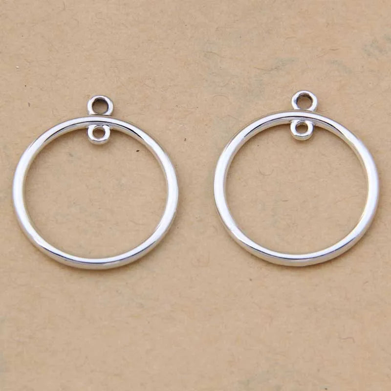 100pcs Alloy Circle Pendant Necklace Earring Set