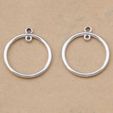 100pcs Alloy Circle Pendant Necklace Earring Set