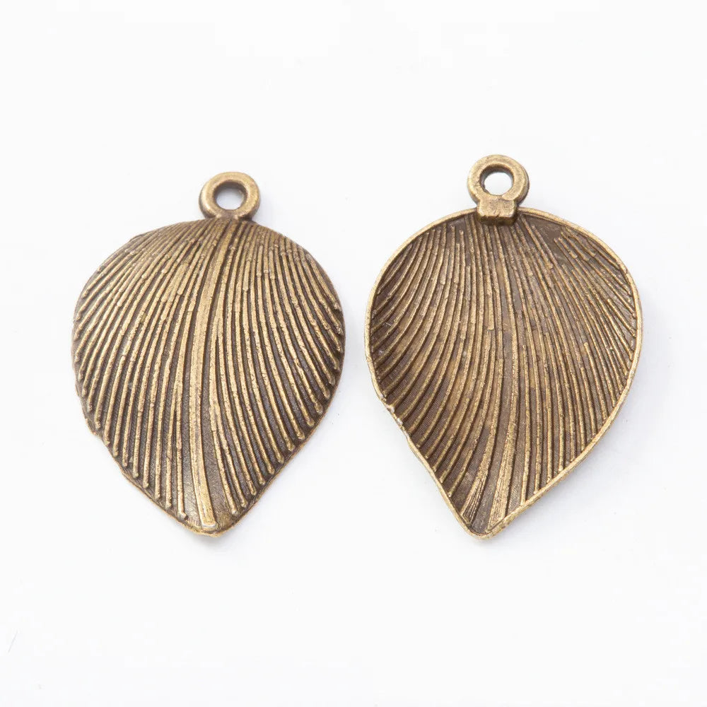 100pcs Antique Silver Metal Leaf Charms for Jewelry Making