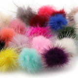 100pcs Mink Pompoms Fur Balls for Sewing On DIY Jewelry Accessories