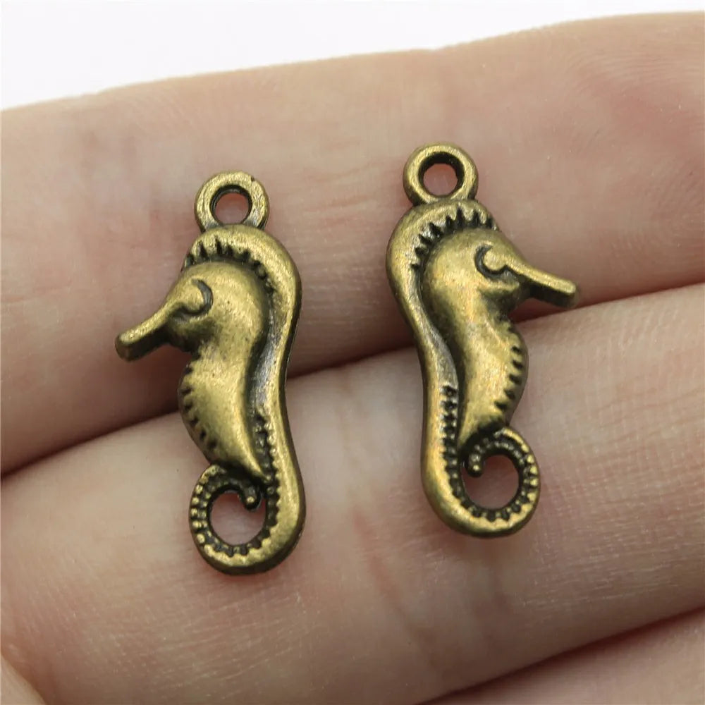 100pcs Hippocampus Pendant for Jewelry Making