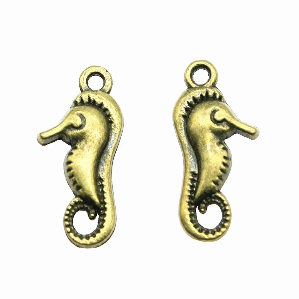 100pcs Hippocampus Pendant for Jewelry Making