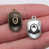 100pcs 23x13mm Cowboy Hat Pendant Charm For Jewelry Making