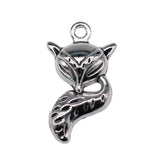 100pcs Fox Charms 23x13mm Antique Silver DIY Jewelry Findings
