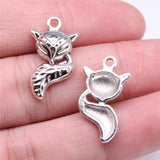 100pcs Fox Charms 23x13mm Antique Silver DIY Jewelry Findings