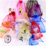 100pcs 24 Colors Organza Jewelry Bags 7x9 9X12 11x16 13x18cm
