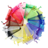 100pcs 24 Colors Organza Jewelry Bags Wedding Gift Pouches 5*7 7*9 9*12 10*15cm