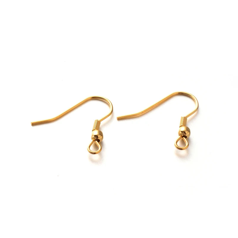 100pcs 24x20mm Stainless Steel Golden Earring Hooks for DIY Earrings