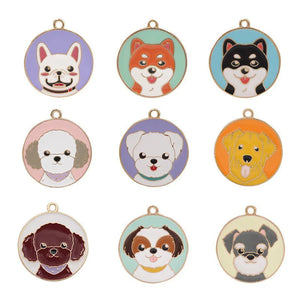 100pcs Cartoon Dog Alloy Pendant Bracelet Hair Accessories