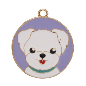 100pcs Cartoon Dog Alloy Pendant Bracelet Hair Accessories