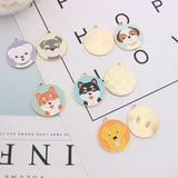 100pcs Cartoon Dog Alloy Pendant Bracelet Hair Accessories