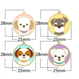 100pcs Cartoon Dog Alloy Pendant Bracelet Hair Accessories