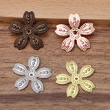 100pcs 25mm Brass Flower Slice Charms DIY Jewelry Findings