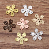 100pcs 25mm Brass Flower Slice Charms DIY Jewelry Findings