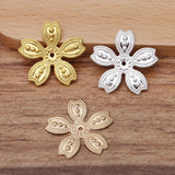 100pcs 25mm Brass Flower Slice Charms DIY Jewelry Findings