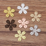 100pcs 25mm Brass Flower Slice Charms DIY Jewelry Findings