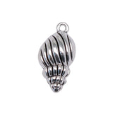 100pcs 25x13mm Conch Charms Antique Silver Pendant Charms