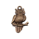 100pcs 25x15mm Antique Owl Charm Pendant DIY Jewelry Findings