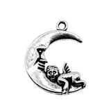 100pcs Silver Moon & Angel Charms Jewelry Findings