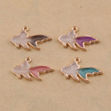 100pcs Small Fish Alloy Drop Oil Pendant Jewelry Accessories